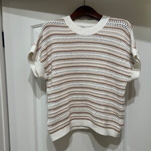 Varley Striped Knit top, Size Large, $30, Original $108
